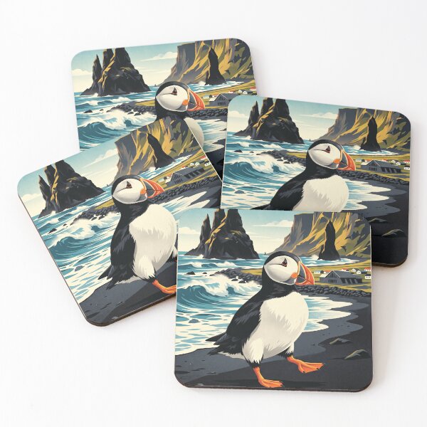 Item preview, Vintage Vik i Myrdal Puffin Travel Art designed and sold by ZUMERI.