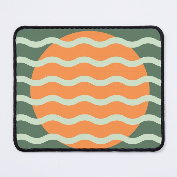 Item preview, Modern Minimalist Sunset Over Waves - Sage and Peach Abstract Green Mint Harmony designed and sold by nineFlorals.