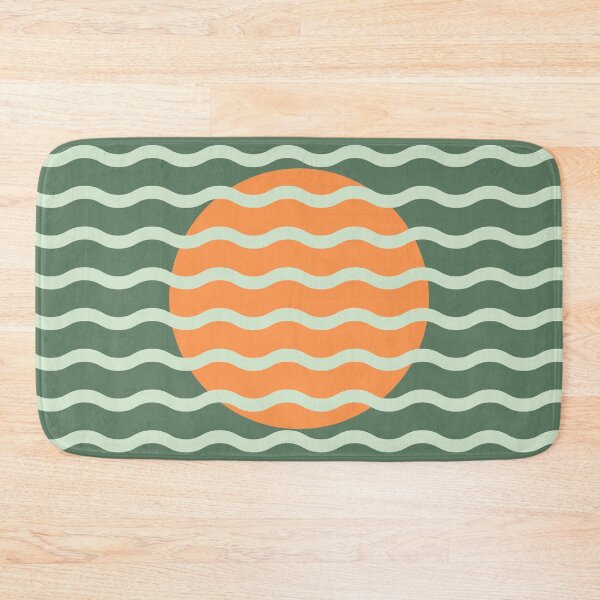 Item preview, Modern Minimalist Sunset Over Waves - Sage and Peach Abstract Green Mint Harmony designed and sold by nineFlorals.