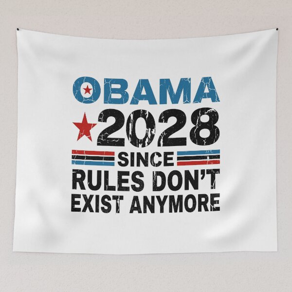 Item preview, Obama 2028 Since Rules Don't Exist Anymore US Politics Election Humor designed and sold by Doodleoub.