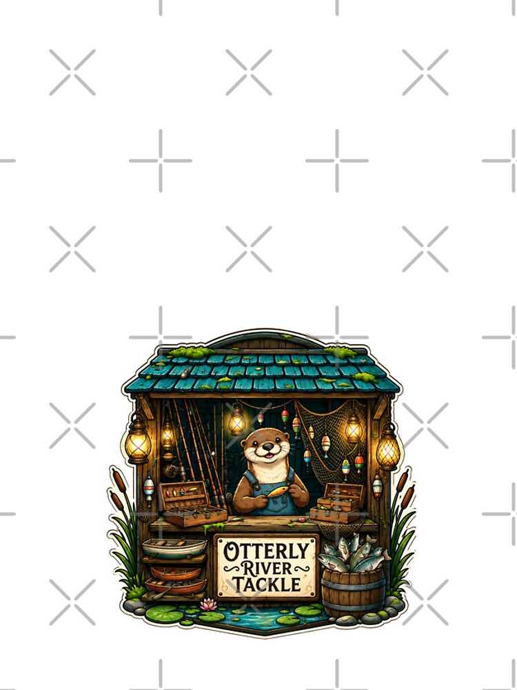 Imagen 4 de 4, Funda de iPhone con la obra Otterly River Tackle | Whimsical Woodland Fishing Shop, diseñada y vendida por MrDev.