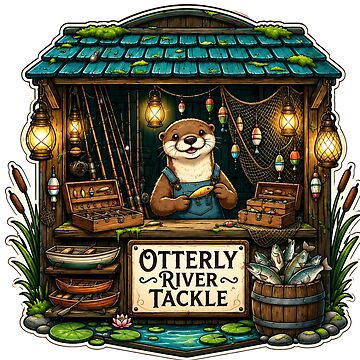 Vorschaubild zum Design Otterly River Tackle | Whimsical Woodland Fishing Shop von MrDev