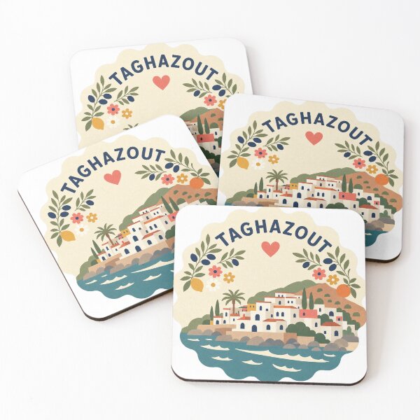Item preview, Taghazout Morocco Travel Souvenir Modern Folk Art designed and sold by VisualArtsOasis.