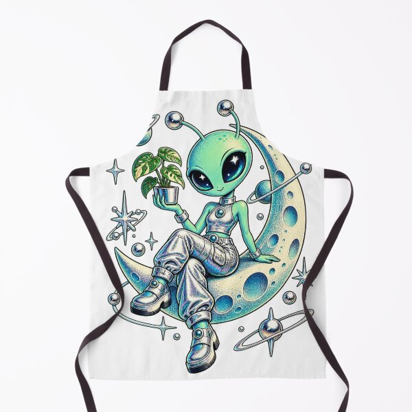Item preview, Retro alien on the moon designed and sold by CalipZO.