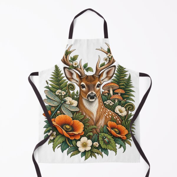 Item preview, Mystical forest deer with wildflowers designed and sold by CalipZO.