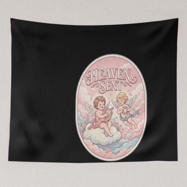 Item preview, Heaven Sent Angel Cherub Pink and Navy designed and sold by phuonthan7475.