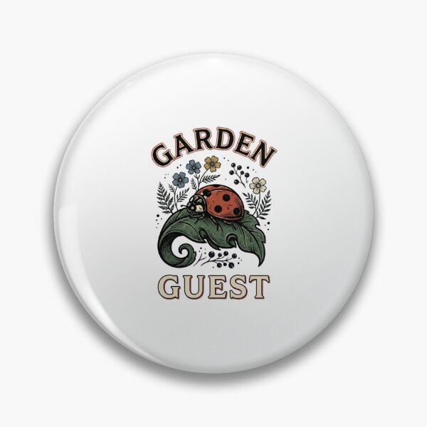 Item preview, Garden Guest Vintage Ladybug Linocut designed and sold by GoofyShopp.