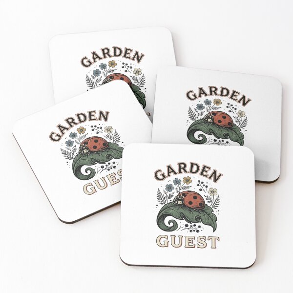 Item preview, Garden Guest Vintage Ladybug Linocut designed and sold by GoofyShopp.