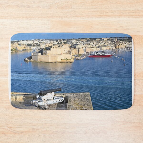 Item preview, Historical Cannon at Saluting Battery Overlooking Fort St. Angelo and Grand Harbour, Malta designed and sold by goceris.