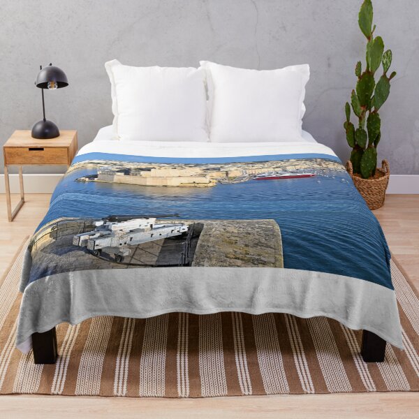 Item preview, Historical Cannon at Saluting Battery Overlooking Fort St. Angelo and Grand Harbour, Malta designed and sold by goceris.