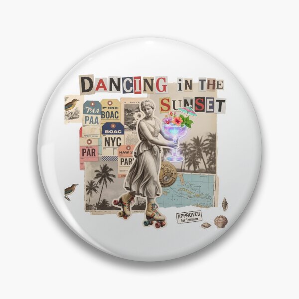 Item preview, Summer Vibes Party Island Collage | Ibiza Mykonos Mediterranean Travel Art designed and sold by OzzFrequency.