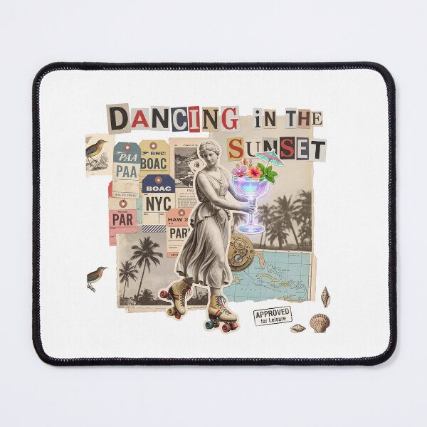Item preview, Summer Vibes Party Island Collage | Ibiza Mykonos Mediterranean Travel Art designed and sold by OzzFrequency.
