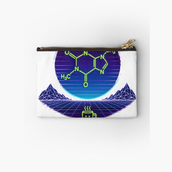 Item preview, Loading Caffeine Retro Synthwave Coffee Molecule T-Shirt Design designed and sold by KIDEnia.