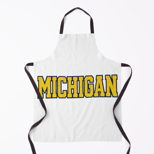 Item preview, Michigan Vintage Collegiate Distressed Maize Navy Graphic Tee designed and sold by TM DESIGNS AND MORE.