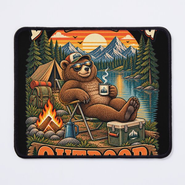 Item preview, Doing Nothing Is My Outdoor Activity – Funny Bear Camping Humor designed and sold by Ajdaprint.