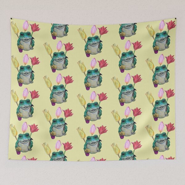 Item preview, Frog in the Springtime designed and sold by BraveSpiritArts.