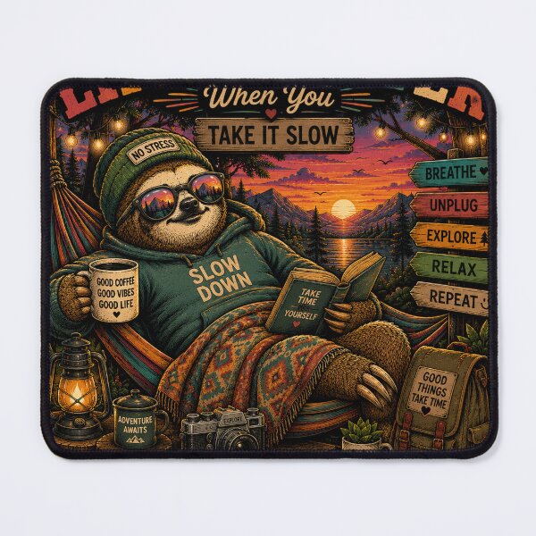 Item preview, Life's Better When You Take It Slow – Relaxed Sloth designed and sold by Molli98.