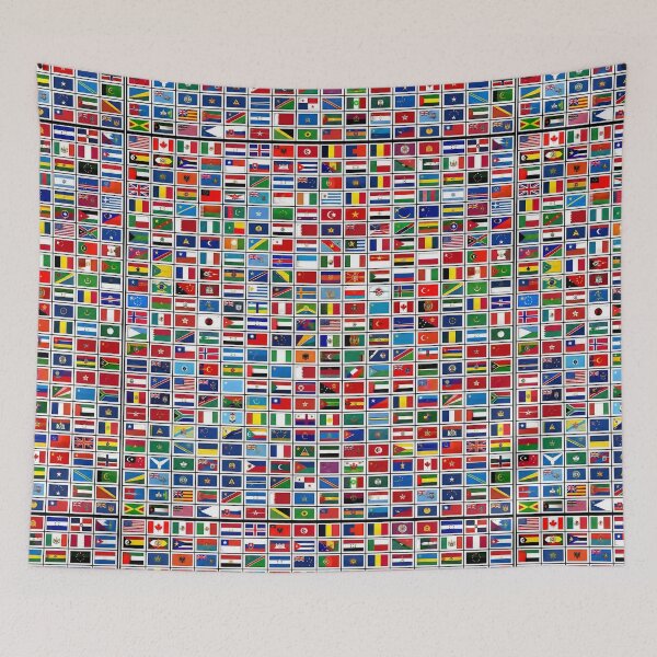 Item preview, Flags of the World: Universal Countries Chart Grid designed and sold by Serene Strokes Art.