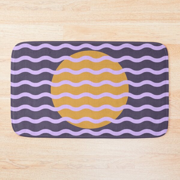Item preview, Modern Minimalist Sunset Over Waves - Plum and Gold Abstract Lavender Dream designed and sold by nineFlorals.