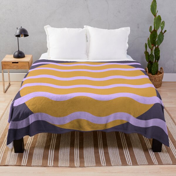 Item preview, Modern Minimalist Sunset Over Waves - Plum and Gold Abstract Lavender Dream designed and sold by nineFlorals.
