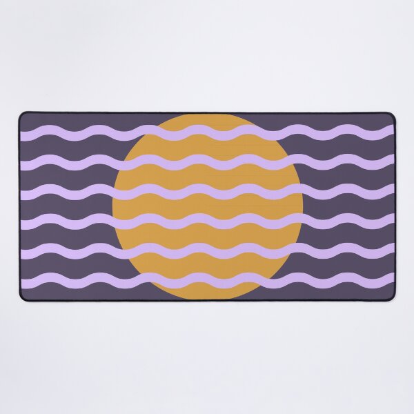 Item preview, Modern Minimalist Sunset Over Waves - Plum and Gold Abstract Lavender Dream designed and sold by nineFlorals.