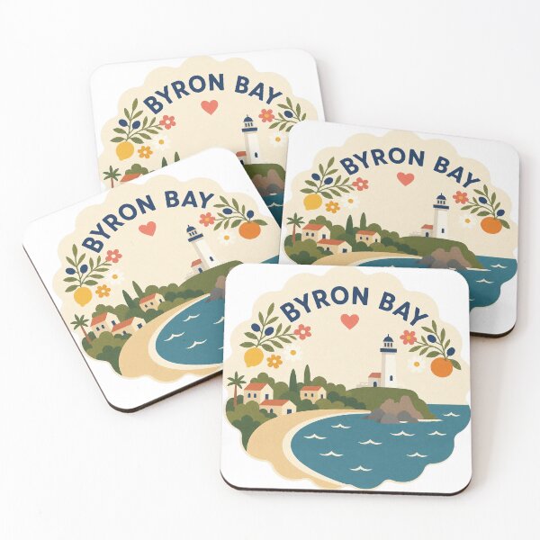 Item preview, Byron Bay Australia Travel Souvenir Modern Folk Art designed and sold by VisualArtsOasis.