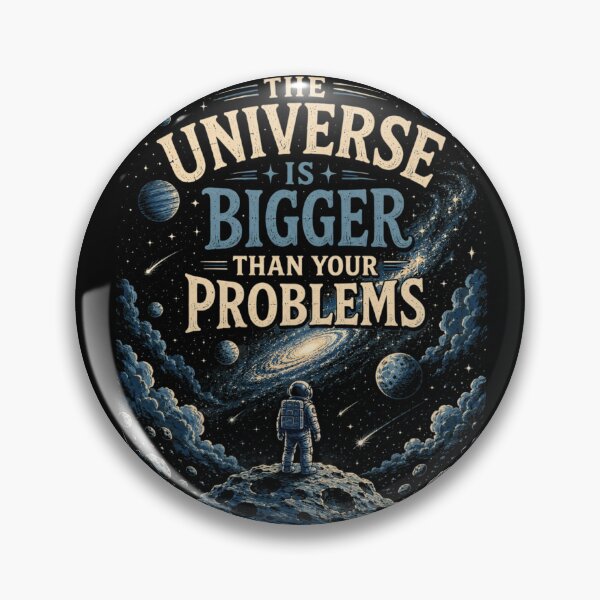 Item preview, The Universe Is Bigger Than Your Problems - Astronaut Space Quote designed and sold by AstroPal28.