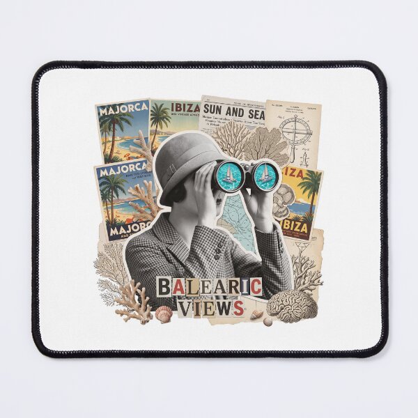 Item preview, Summer Vibes Party Island Collage | Ibiza Mykonos Mediterranean Travel Art designed and sold by OzzFrequency.