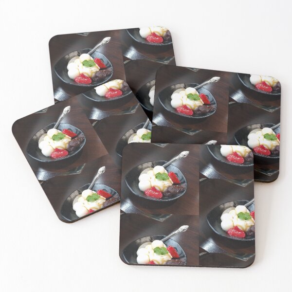 Item preview, Japanese Dessert with Mochi and Ice Cream Art Print designed and sold by KaleChub.