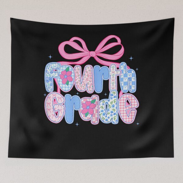 Item preview, Preppy Fourth 4Th Grade Floral Coquette Bow Back To School designed and sold by MaximilliaLa.