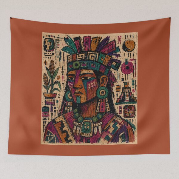 Item preview, Mayan Indian Tribal Folk Art designed and sold by ZunZunArt.