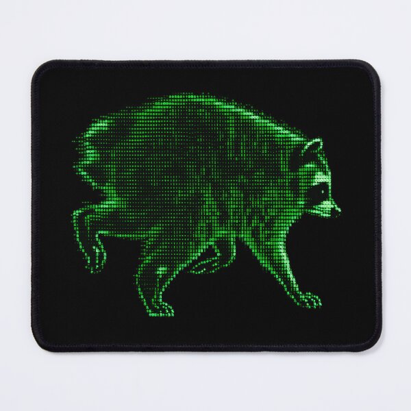 Item preview, Jimothy the Mutant Raccoon - Matrix ASCII Cyberpunk designed and sold by laika-et-al.