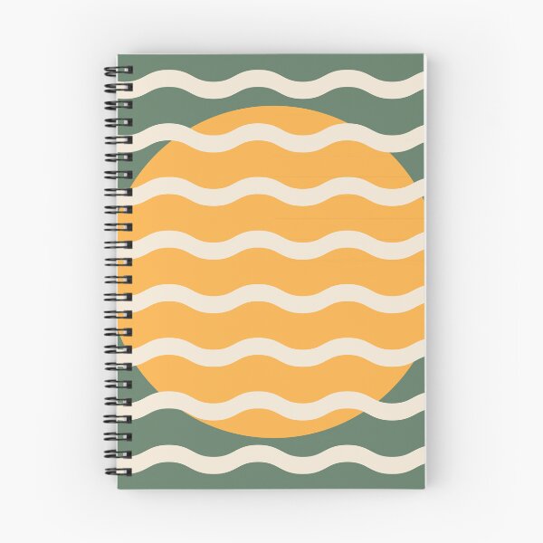 Item preview, Modern Minimalist Sunset Over Waves - Sage and Mustard Abstract Green Harmony designed and sold by nineFlorals.