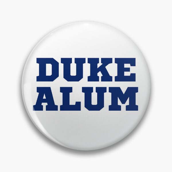 Item preview, "DUKE ALUM" Tailgate Button - Duke Blue on White designed and sold by livrobdesign.