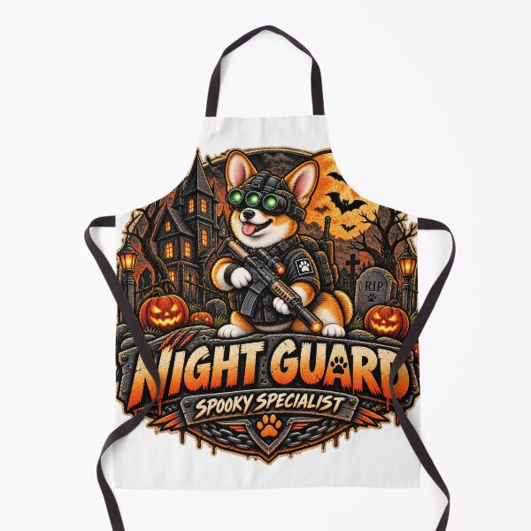 Item preview, Night Guard Spooky Specialist Corgi Halloween Tactical Dog Shirt designed and sold by KnrNazimTHRE4DS.