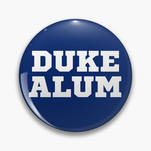 Item preview, "DUKE ALUM" Tailgate Button - White on Duke Blue designed and sold by livrobdesign.