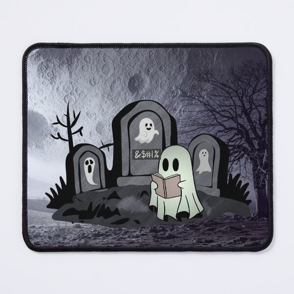 Item preview, Funny Ghost Reading In Spooky Graveyard designed and sold by aliyeus.