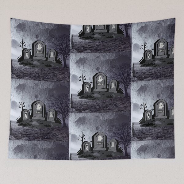 Item preview, Funny Ghost Reading In Spooky Graveyard  designed and sold by aliyeus.