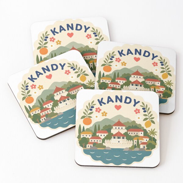 Item preview, Kandy Sri Lanka Travel Souvenir Modern Folk Art designed and sold by VisualArtsOasis.
