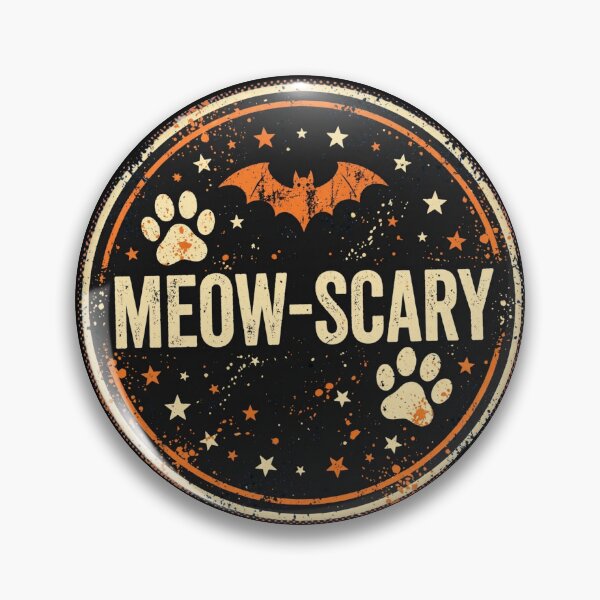 Item preview, Meow-Scary - Retro Vintage Halloween Cat Stamp Good Birthday Gift  designed and sold by puurfectcat.