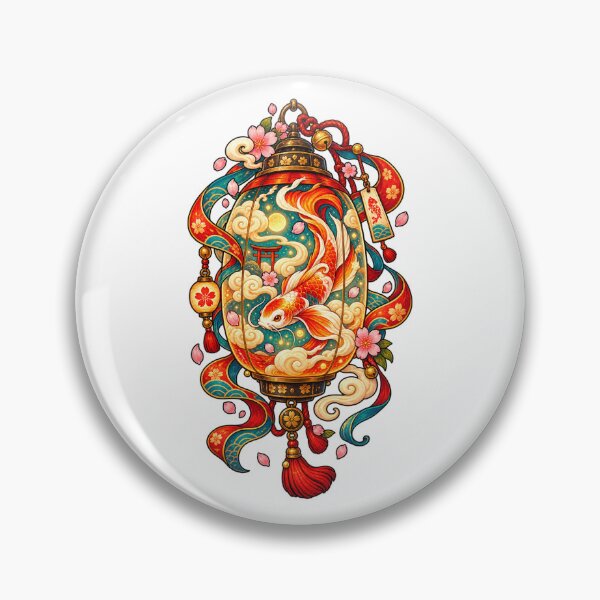 Item preview, Koi Fish Lantern | Japanese Cherry Blossom & Lucky Carp designed and sold by MrDev.