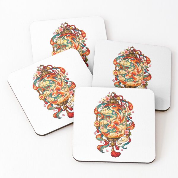 Item preview, Koi Fish Lantern | Japanese Cherry Blossom & Lucky Carp designed and sold by MrDev.