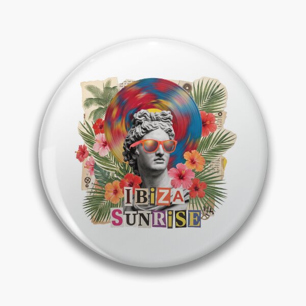 Item preview, Summer Vibes Party Island Collage | Ibiza Mykonos Mediterranean Travel Art designed and sold by OzzFrequency.