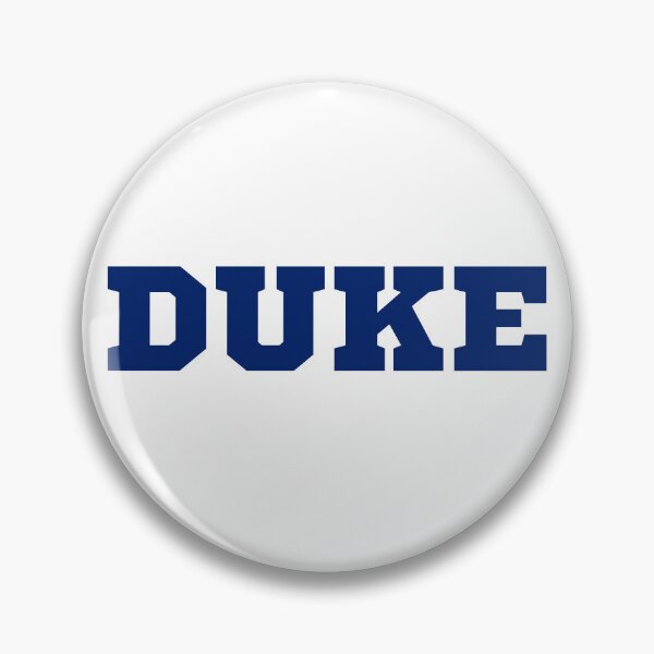 Item preview, "DUKE" Tailgate Button - Duke Blue on White designed and sold by livrobdesign.