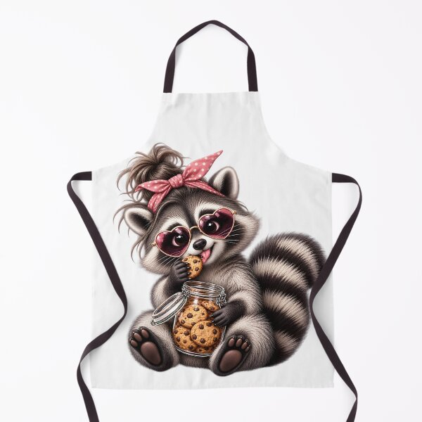 Item preview, Cute Raccoon Eating Chocolate Chip Cookies designed and sold by TinyWeird.