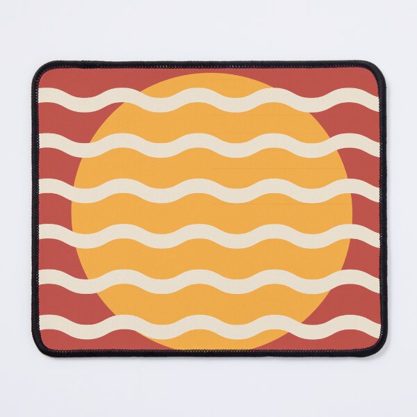 Item preview, Modern Minimalist Sunset Over Waves - Rust & mustard Abstract Terracotta Spirit designed and sold by nineFlorals.