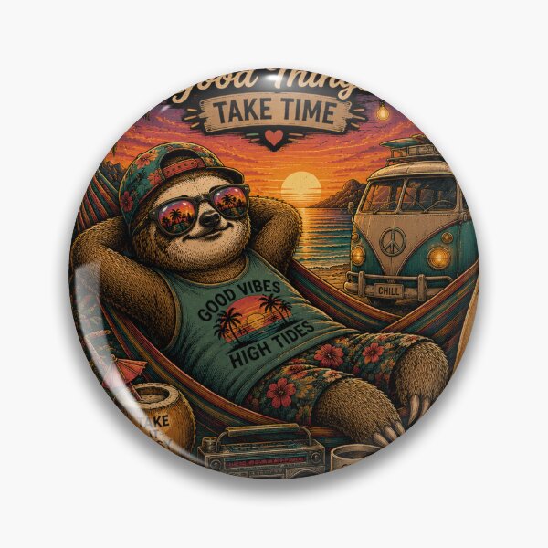 Item preview, No Rush Good Things Take Time – Sloth Island Vibes designed and sold by Molli98.