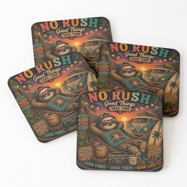 Item preview, No Rush Good Things Take Time – Sloth Island Vibes designed and sold by Molli98.