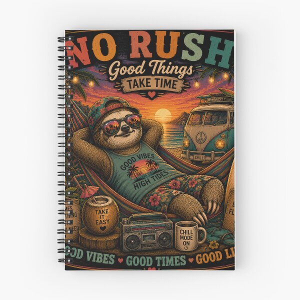 Item preview, No Rush Good Things Take Time – Sloth Island Vibes designed and sold by Molli98.