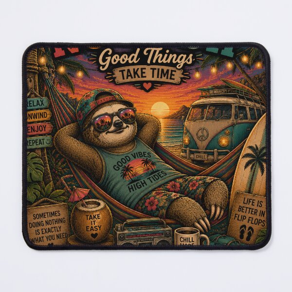 Item preview, No Rush Good Things Take Time – Sloth Island Vibes designed and sold by Molli98.